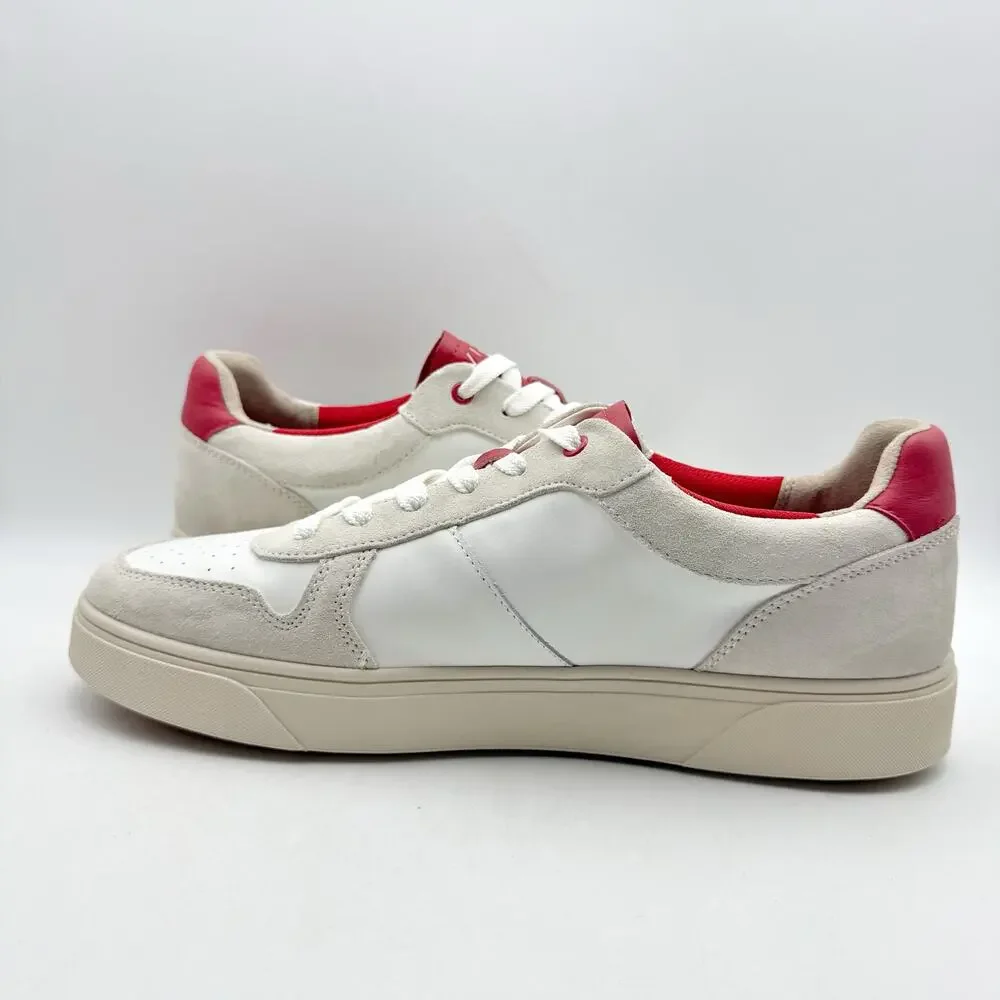 Vionic Womens Kimmie Court Sneakers US 12 M White Red Leather NWOB